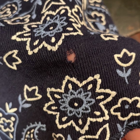 Vintage Y2K Paisley Tie Front T-Shirt - Picture 7 of 7